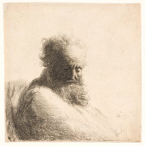 Öreg szakállas férfi. Mellbőség alkotó: Rembrandt van Rijn