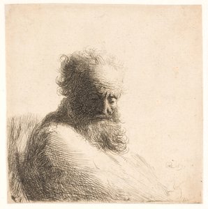 Öreg szakállas férfi. Mellbőség alkotó: Rembrandt van Rijn
