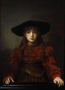 Lány képkeretben, 1641 alkotó: Rembrandt van Rijn