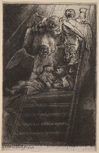 Jákób létrája alkotó: Rembrandt van Rijn