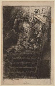 Jákób létrája alkotó: Rembrandt van Rijn