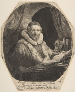 Jan Uytenbogaert. alkotó: Rembrandt van Rijn