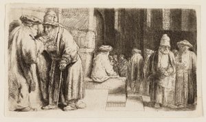 Zsidók a zsinagógában alkotó: Rembrandt van Rijn