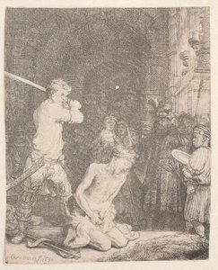 Keresztelő János lefejezte alkotó: Rembrandt van Rijn