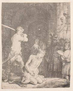 Keresztelő János lefejezte alkotó: Rembrandt van Rijn