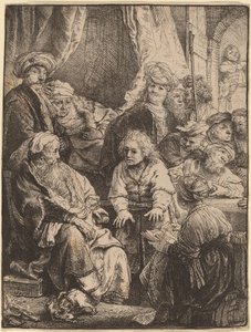 József meséli az álmait alkotó: Rembrandt van Rijn