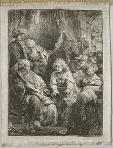 József álmait meséli, 1638. alkotó: Rembrandt van Rijn