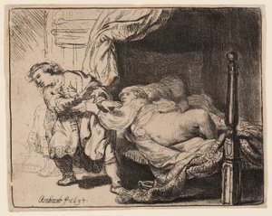József és Potifár felesége alkotó: Rembrandt van Rijn