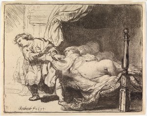 József és Potifár felesége alkotó: Rembrandt van Rijn