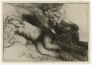 Jupiter és Antiope Jupiter és Antiope: a nagyobb lemez alkotó: Rembrandt van Rijn