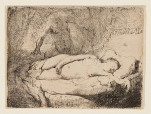 Jupiter és Antiope: Kisebb lemez alkotó: Rembrandt van Rijn