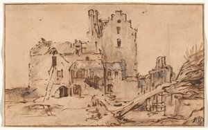 Kostverloren kastély a pusztulásban alkotó: Rembrandt van Rijn