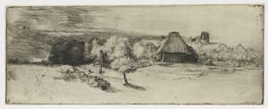 Táj egy gazdasági épülettel és a ház a toronnyal Táj egy gazdasági épülettel és a "házzal a toronnyal" alkotó: Rembrandt van Rijn