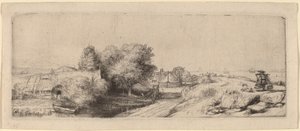 Táj egy tejesemberrel alkotó: Rembrandt van Rijn