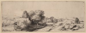 Tájkép a tejesemberrel alkotó: Rembrandt van Rijn