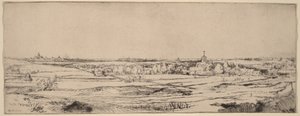 Tájkép Haarlem felé nézve (Az aranymérők mezője) alkotó: Rembrandt van Rijn