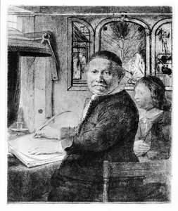 Lieven Willemsz van Coppenol, 1658 körül (rézkarc) alkotó: Rembrandt van Rijn
