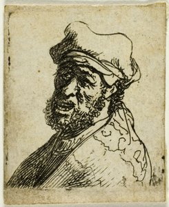 Kiáltó férfi, háromnegyed hátra: mell alkotó: Rembrandt van Rijn