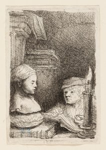 Férfi rajz egy öntött alkotó: Rembrandt van Rijn