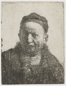 Férfi szoros sapkát viselő: mellszobor (a művész apja?) alkotó: Rembrandt van Rijn