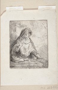 A Fájdalmas Szűz Mária a Krisztus szenvedésének eszközeivel alkotó: Rembrandt van Rijn