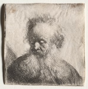 Folyó szakállú öregember: Mellszobor alkotó: Rembrandt van Rijn