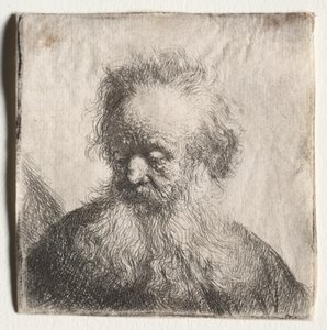 Folyó szakállú öreg: Mellszobor, 1631. alkotó: Rembrandt van Rijn