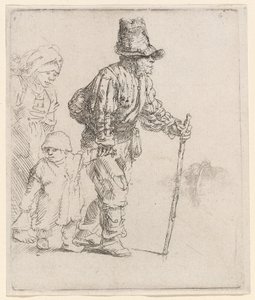 Parasztcsalád a csavargón alkotó: Rembrandt van Rijn