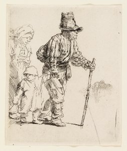 Parasztcsalád a csavargón alkotó: Rembrandt van Rijn