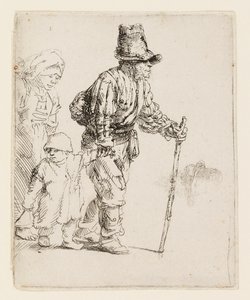 Parasztcsalád a csavargón alkotó: Rembrandt van Rijn