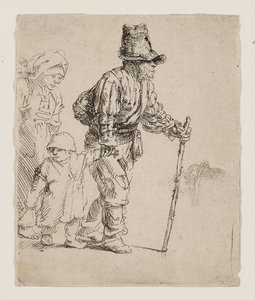 Vándorló paraszti család alkotó: Rembrandt van Rijn