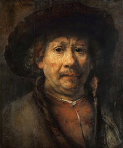Kis autoportré – Rembrandt van Rhijn (1606-1669) kis önarcképe. Olaj, fa, 1657 körül. Mérete: 48x40,6 cm. Művészettörténeti Múzeum, Vienne alkotó: Rembrandt van Rijn