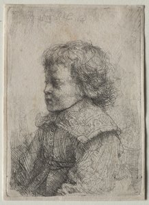 Fiú arcképe profilban, 1641. alkotó: Rembrandt van Rijn
