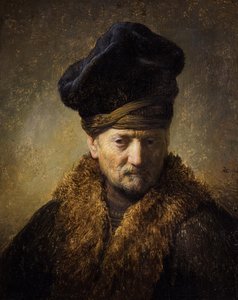 Szőrmekalapos öregember portréja, 1630 alkotó: Rembrandt van Rijn