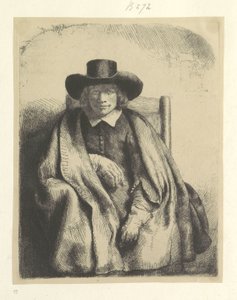 Portré a prentverkoper Clement de Jonghe Nyolcvanöt eredeti nyomat gyűjteménye (sorozat címe) alkotó: Rembrandt van Rijn