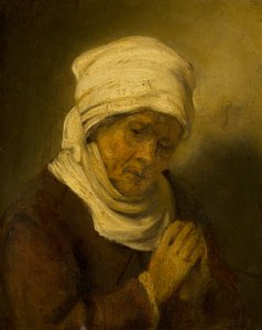 Imádkozó nő, 1660 körül alkotó: Rembrandt van Rijn