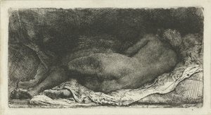 Fekvő női akt alkotó: Rembrandt van Rijn