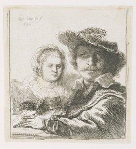 Rembrandt és felesége, Saskia, 1636 alkotó: Rembrandt van Rijn