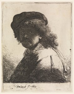 Rembrandt sapkában és sálban alkotó: Rembrandt van Rijn