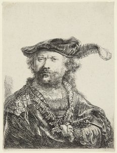 Rembrandt bársony sapkában alkotó: Rembrandt van Rijn