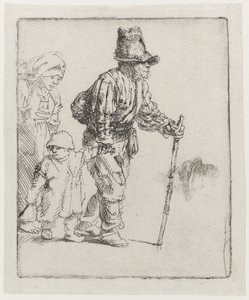 Vándorló paraszti család alkotó: Rembrandt van Rijn