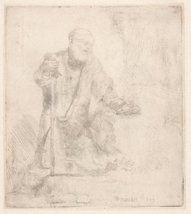 Szent Péter bűnbánatban alkotó: Rembrandt van Rijn