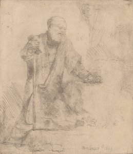 Szent Péter a bűnbánatban, 1645. alkotó: Rembrandt van Rijn