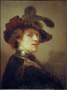 Önarckép tollsapkával alkotó: Rembrandt van Rijn