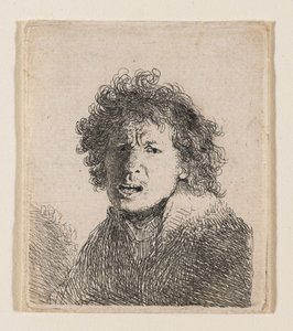 Önarckép, mintha kiabálna alkotó: Rembrandt van Rijn