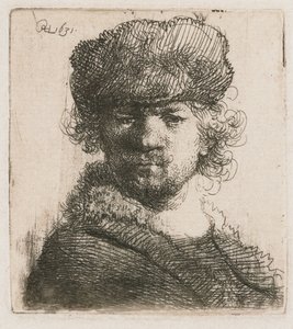Önarckép erős szőrme sapkában Önarckép nehéz szőrme sapkában: mellszobor alkotó: Rembrandt van Rijn