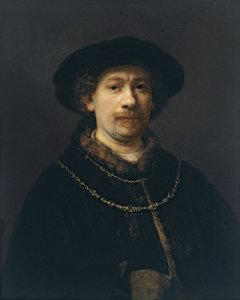 Önarckép svájcisapkával és két aranylánccal, 1642 körül alkotó: Rembrandt van Rijn