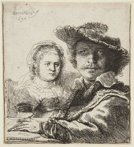 Önarckép Saskia-val alkotó: Rembrandt van Rijn