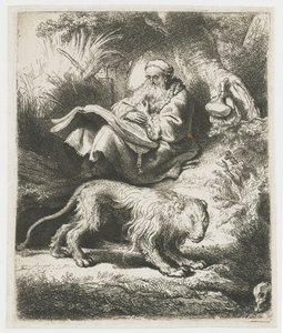 Szent Jeromos olvasmány alkotó: Rembrandt van Rijn