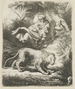 Szent Jeromos olvasás alkotó: Rembrandt van Rijn